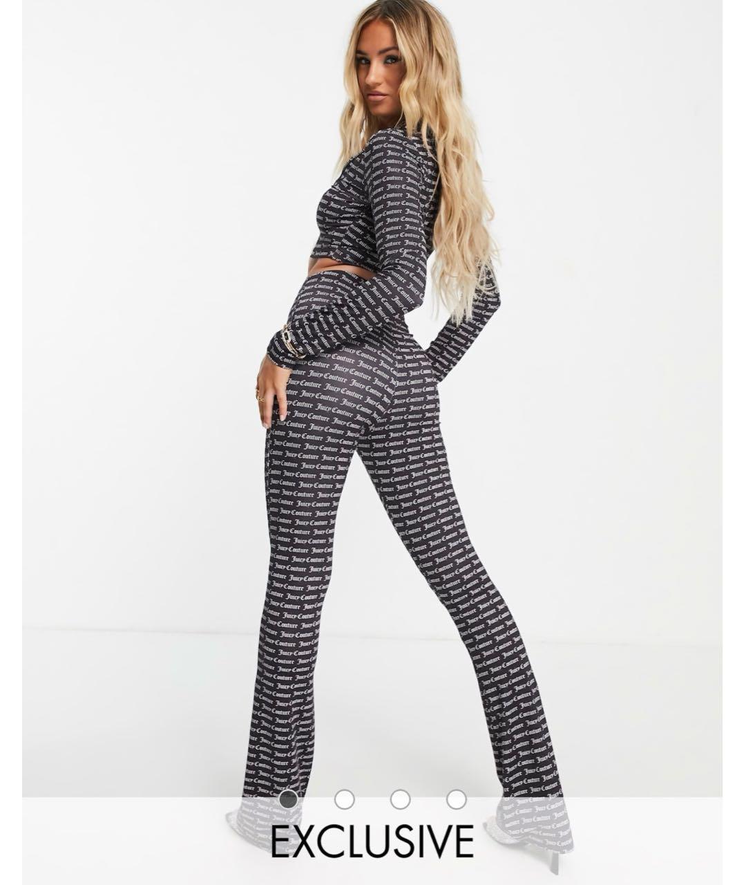 JUICY COUTURE Черные полиэстеровые спортивные брюки и шорты, фото 6