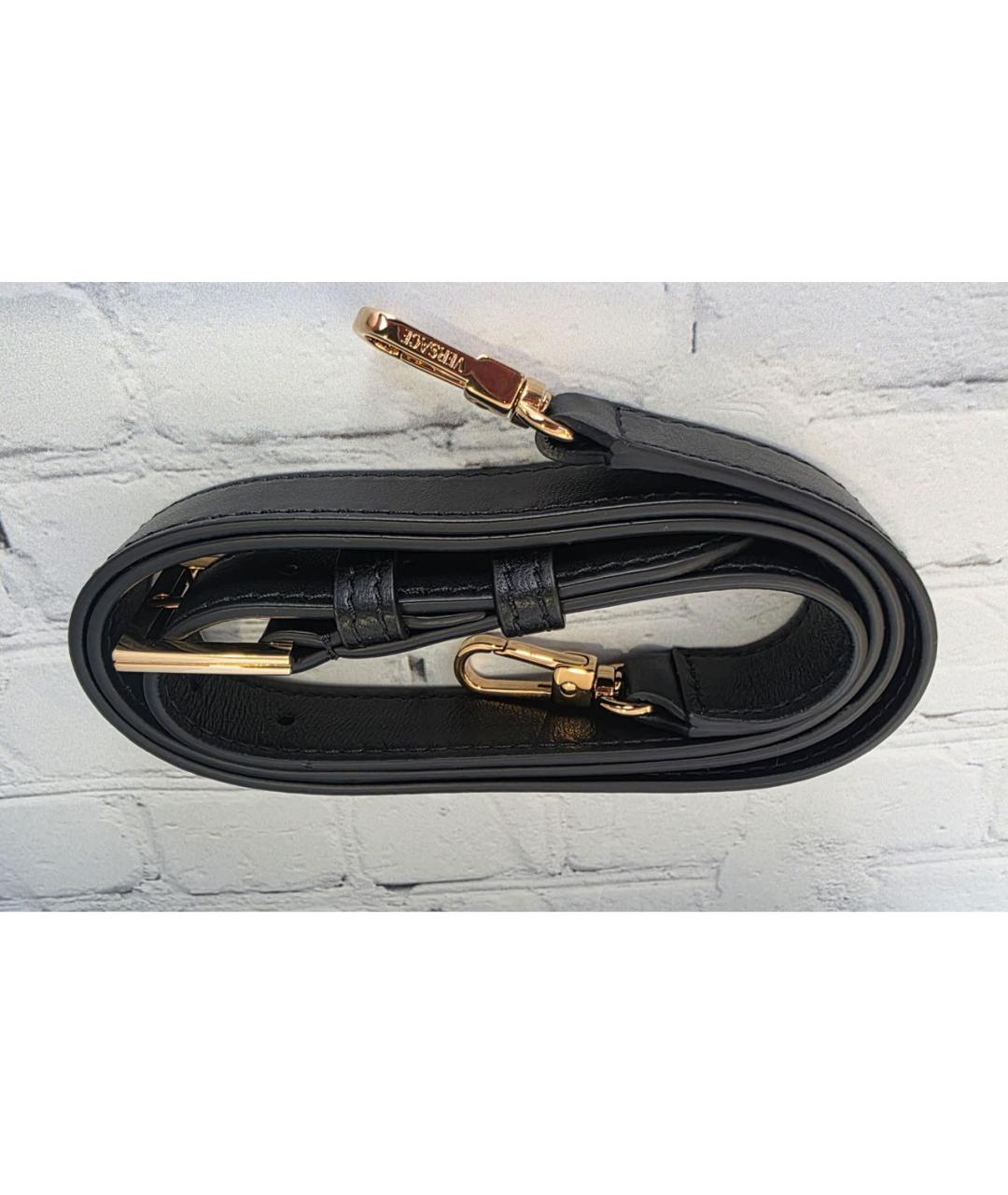 VERSACE Черная кожаная сумка тоут, фото 7