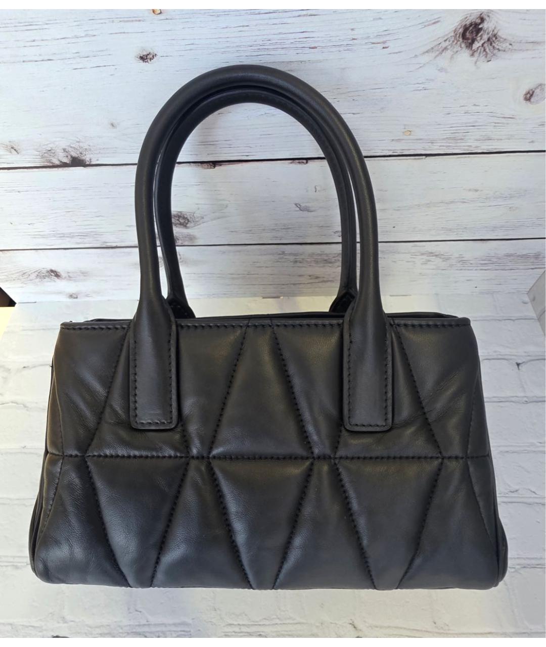 VERSACE Черная кожаная сумка тоут, фото 3