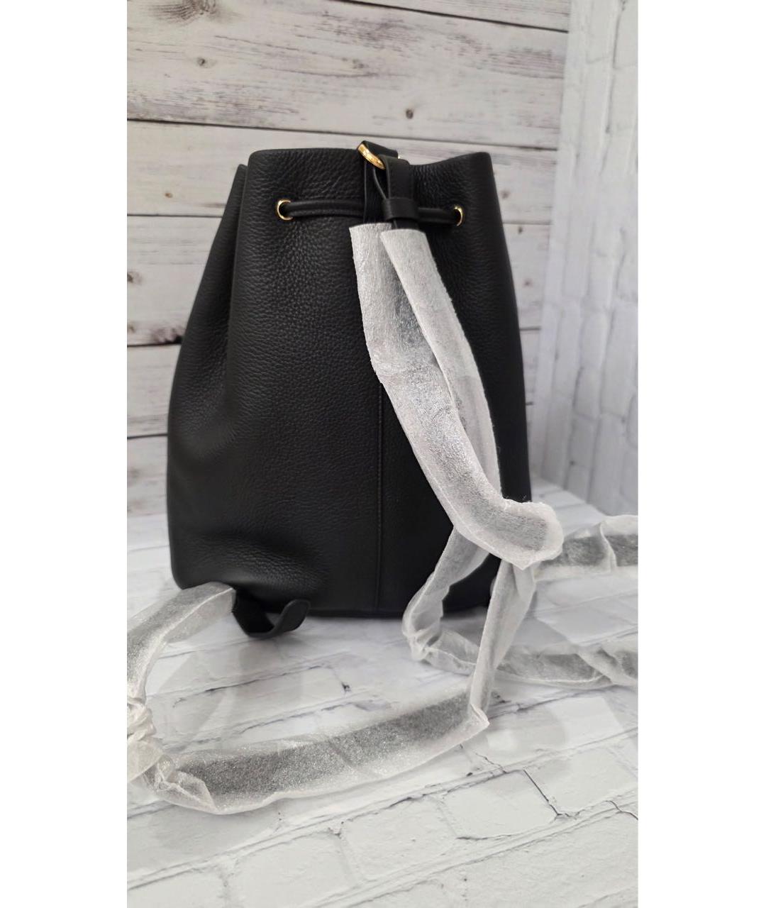 LORO PIANA Черный кожаный рюкзак, фото 3