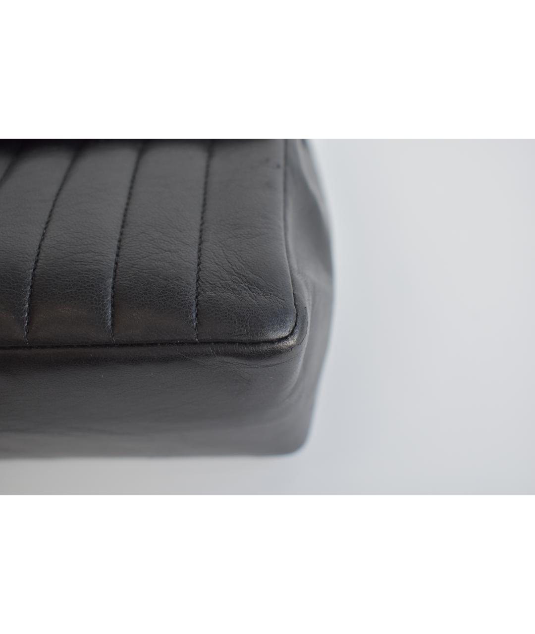 CHANEL Черная кожаная сумка через плечо, фото 7