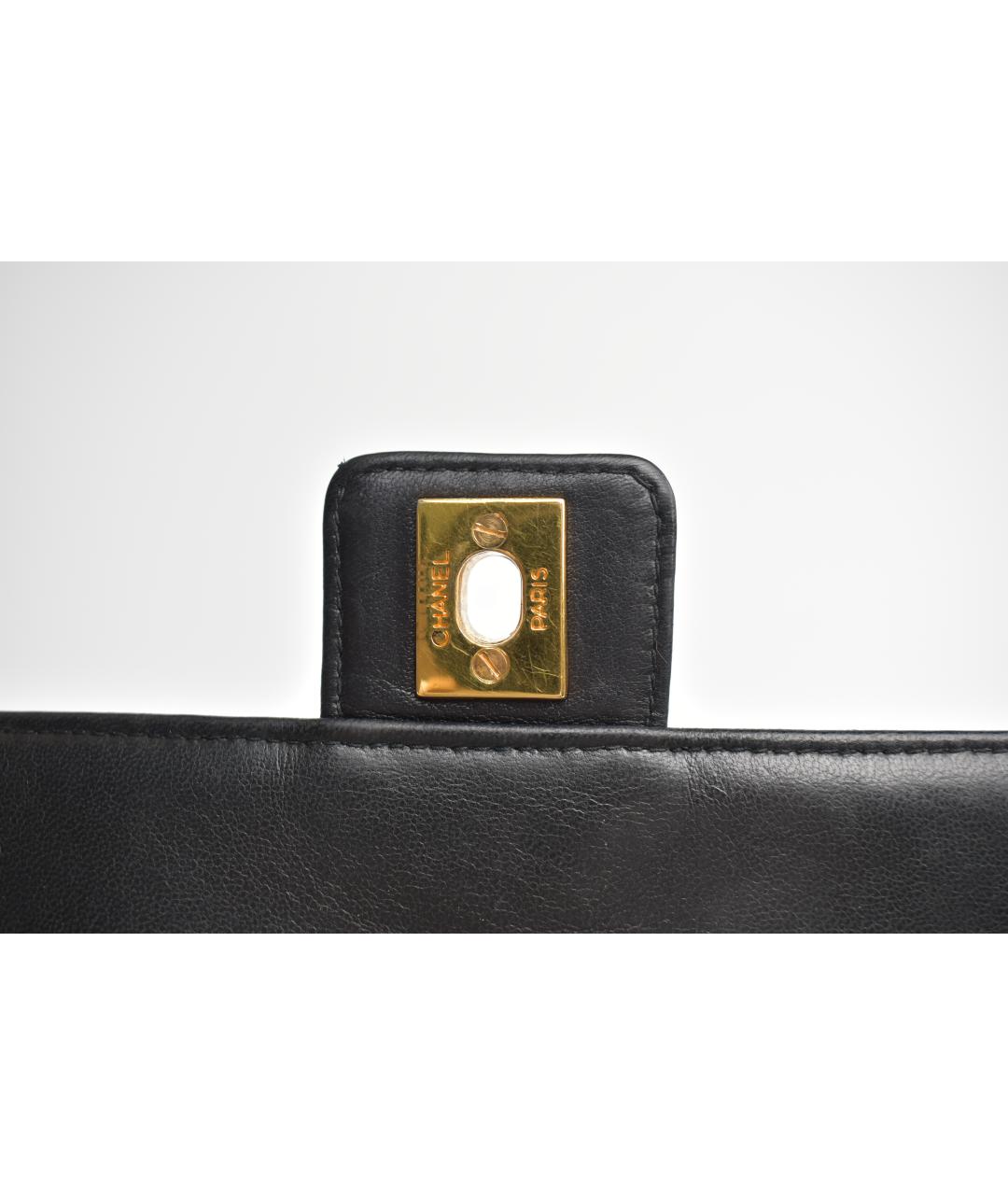 CHANEL Черная кожаная сумка через плечо, фото 8