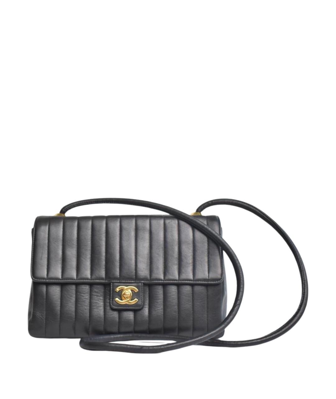 CHANEL Черная кожаная сумка через плечо, фото 1