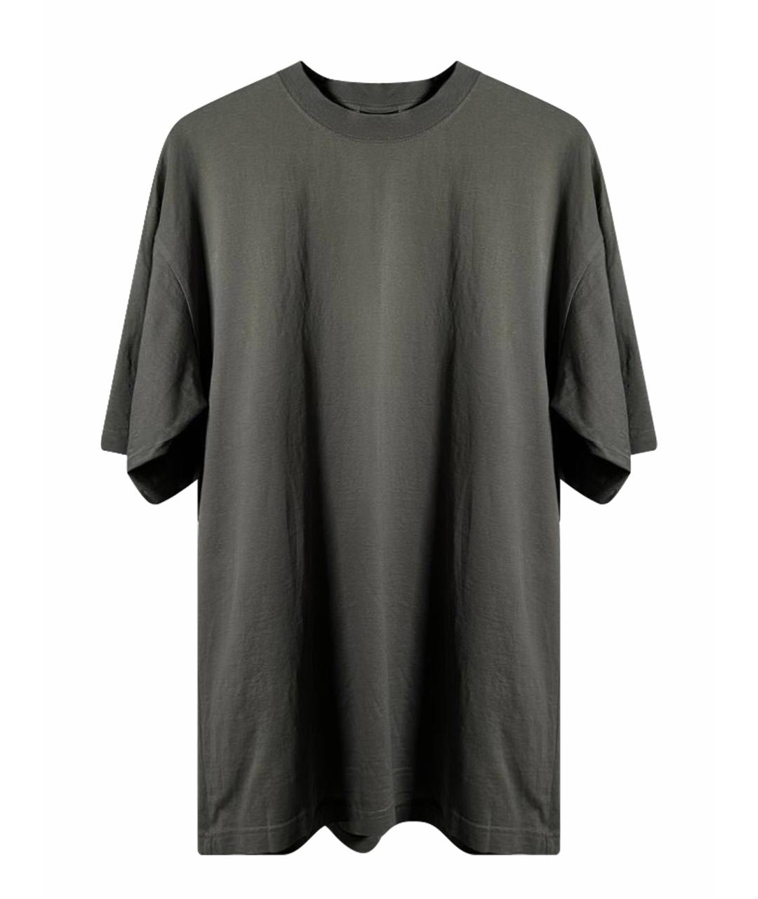 BALENCIAGA Серая хлопковая футболка, фото 1