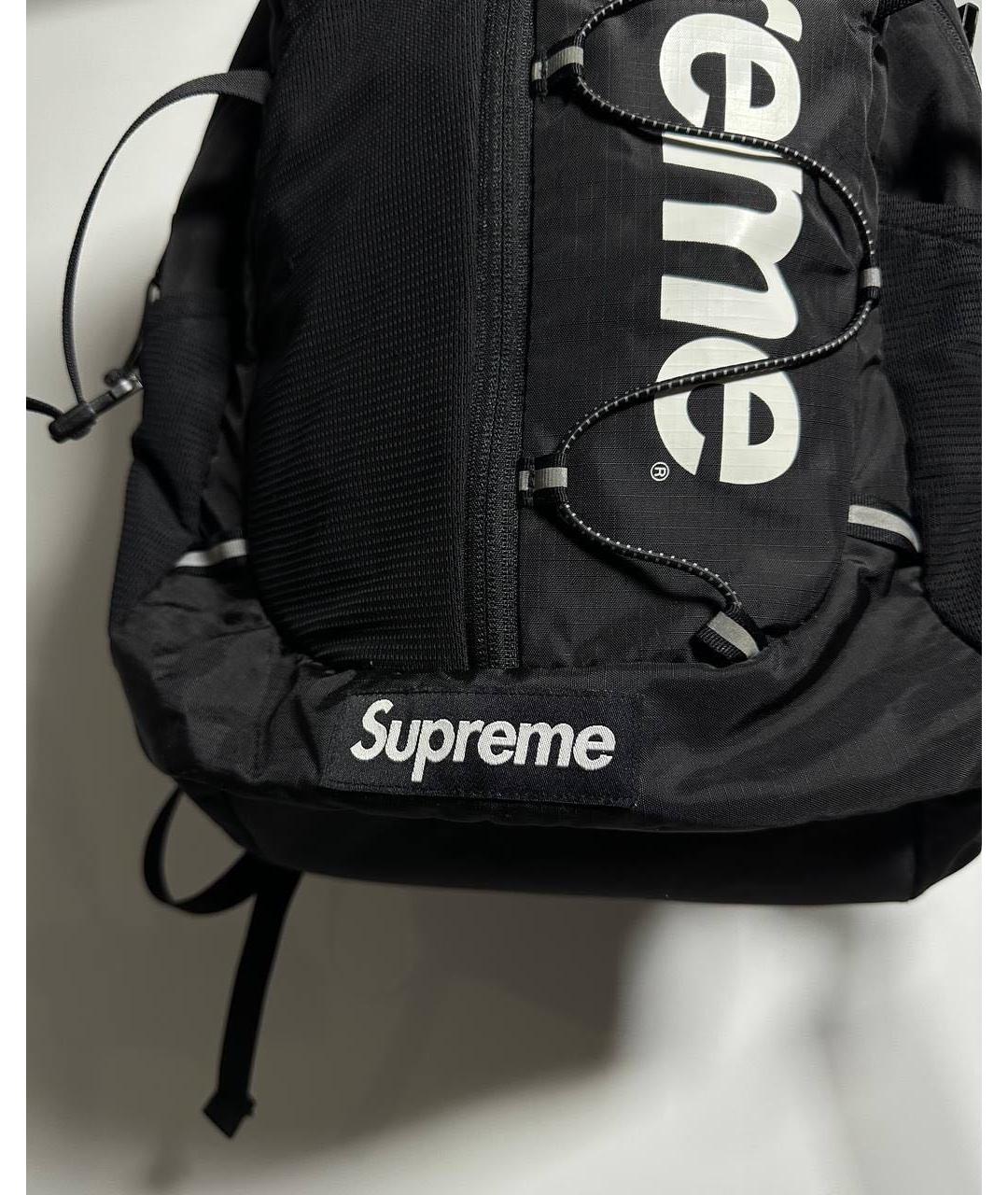 SUPREME Черный рюкзак, фото 4