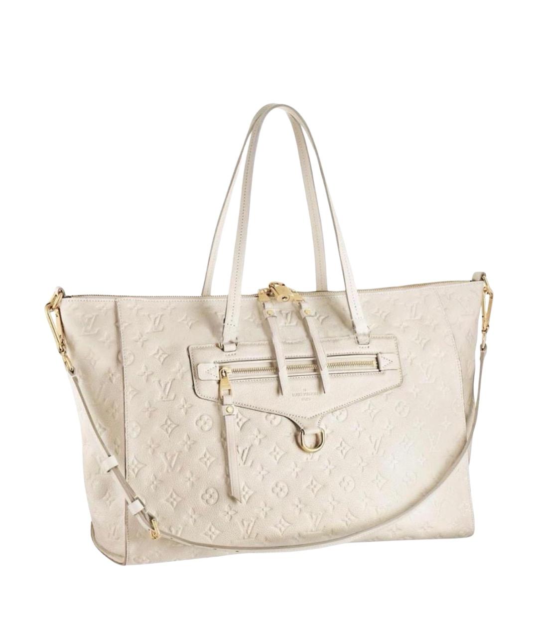 LOUIS VUITTON Бежевая кожаная сумка тоут, фото 1