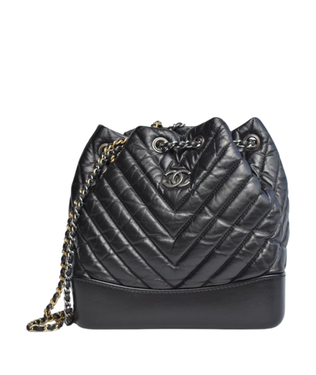 CHANEL Черный кожаный рюкзак, фото 1