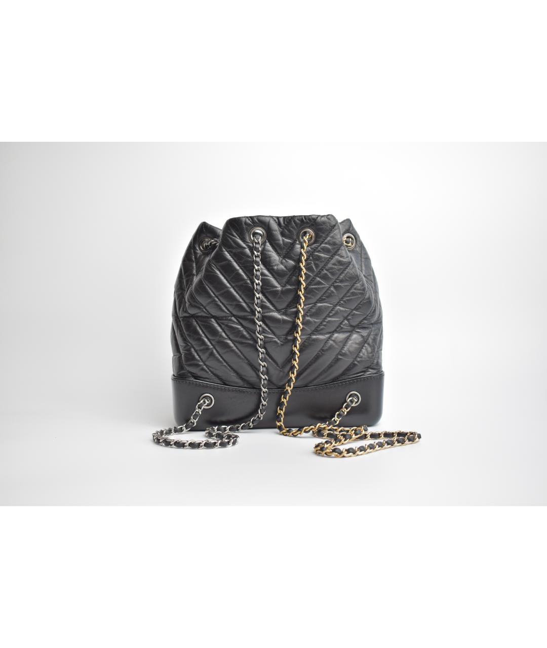 CHANEL Черный кожаный рюкзак, фото 3