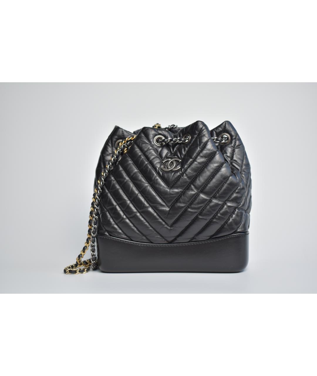 CHANEL Черный кожаный рюкзак, фото 9