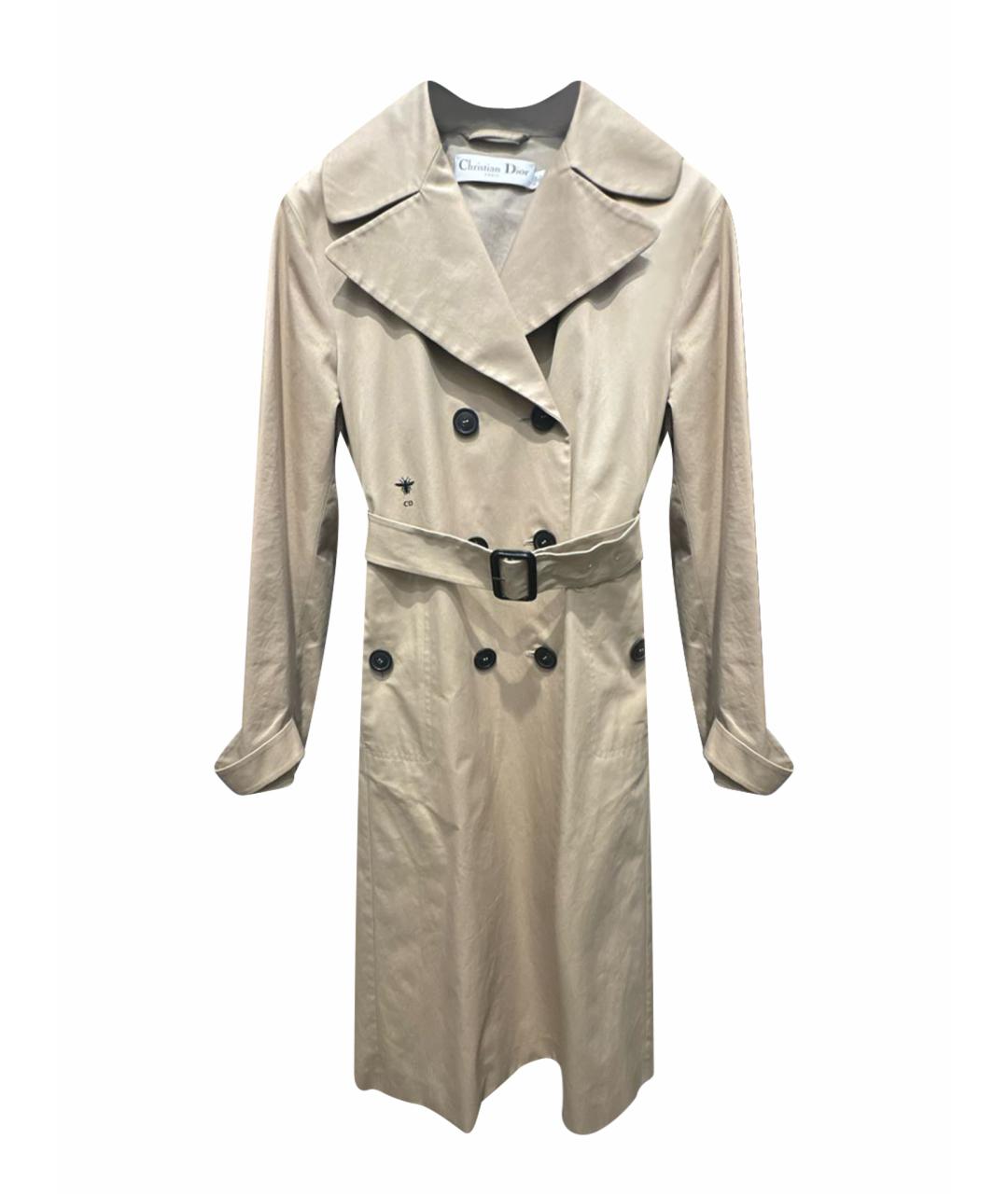 CHRISTIAN DIOR Бежевый хлопковый тренч/плащ, фото 1