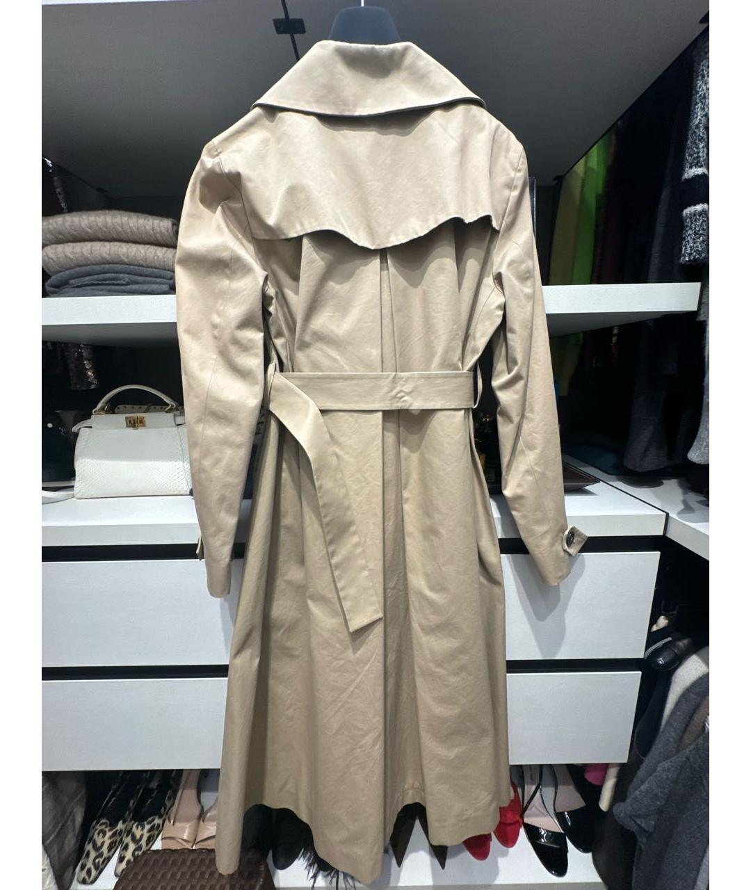 CHRISTIAN DIOR Бежевый хлопковый тренч/плащ, фото 2