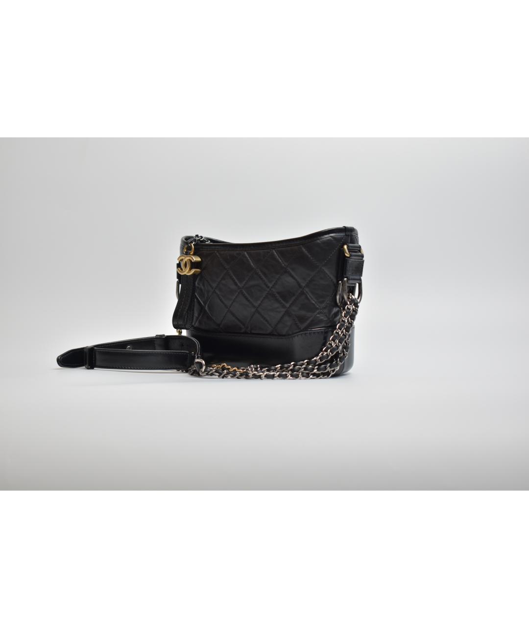 CHANEL Черная кожаная сумка через плечо, фото 2