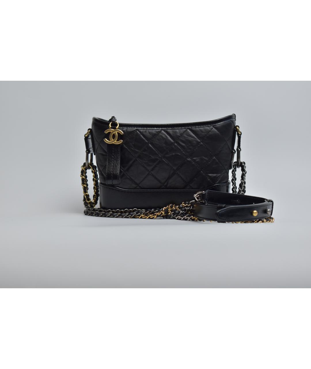 CHANEL Черная кожаная сумка через плечо, фото 10