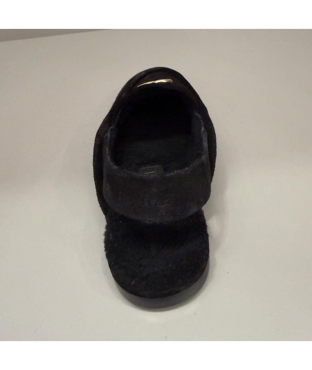 CHANEL Черные замшевые мюли, фото 4