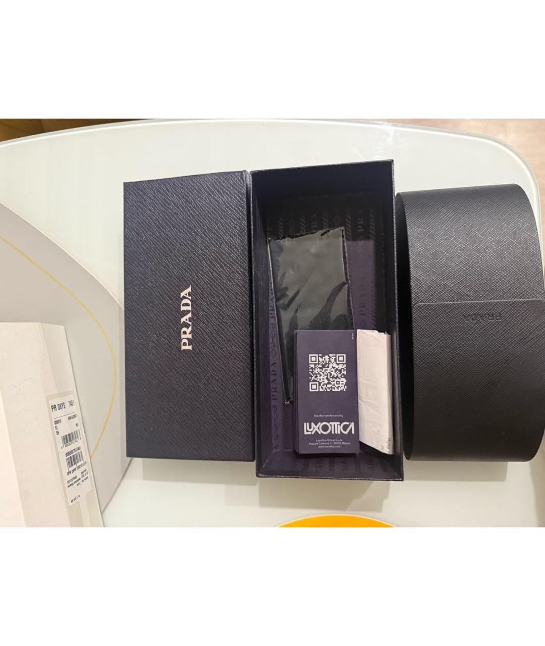 PRADA Фиолетовые пластиковые солнцезащитные очки, фото 4