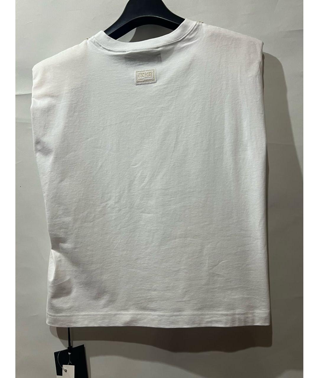 VERSACE Белая хлопковая футболка, фото 3