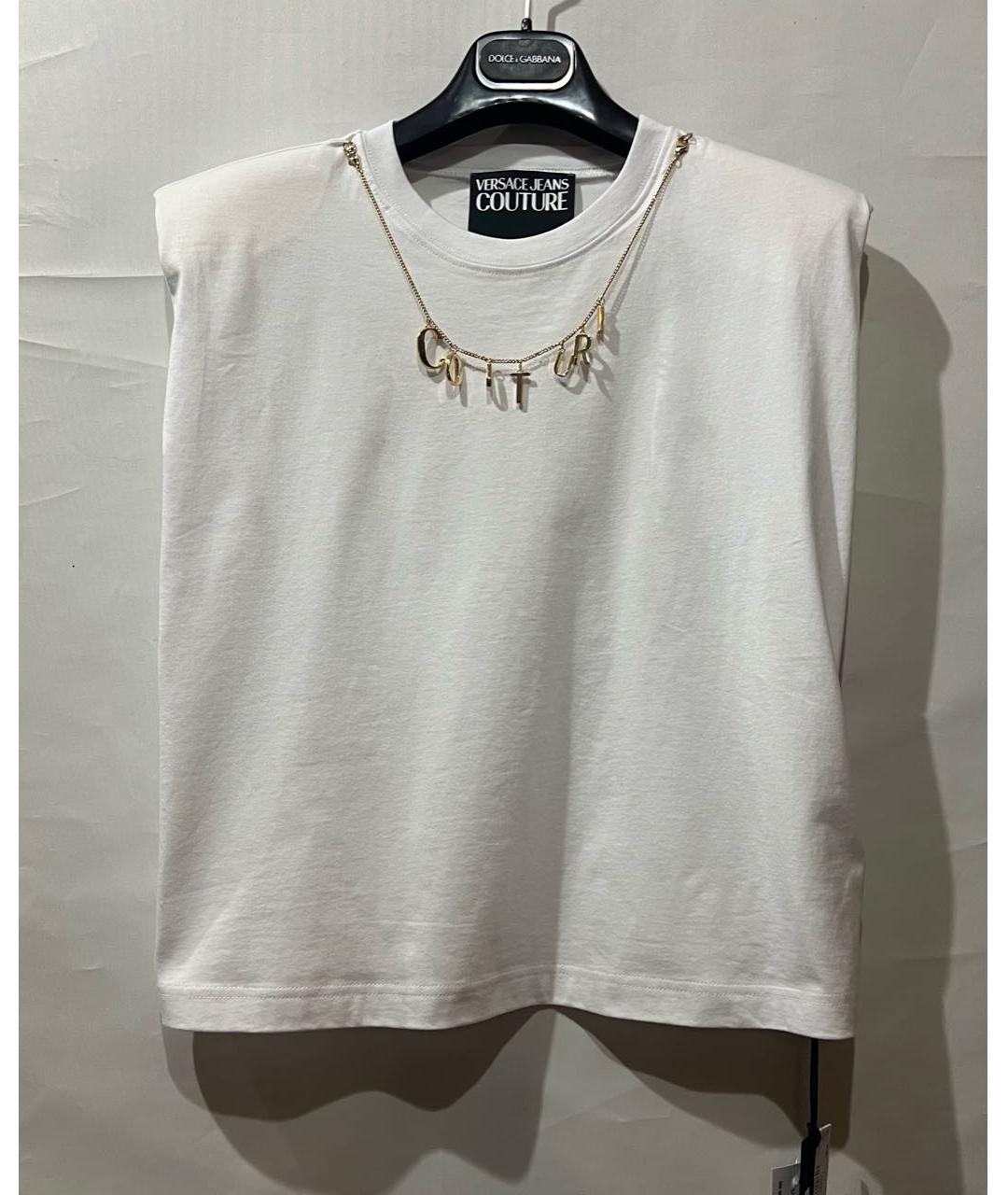 VERSACE Белая хлопковая футболка, фото 2