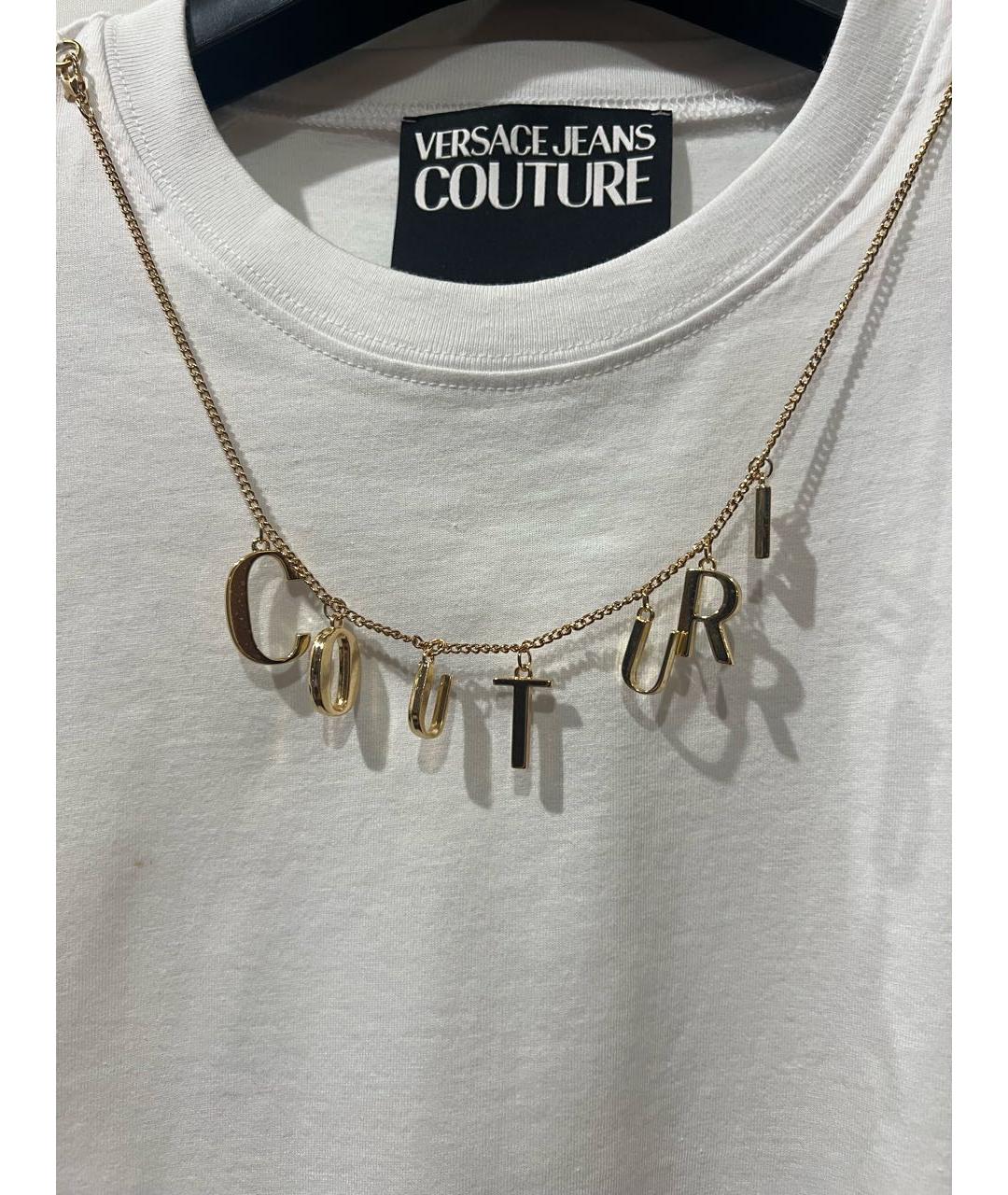 VERSACE Белая хлопковая футболка, фото 5