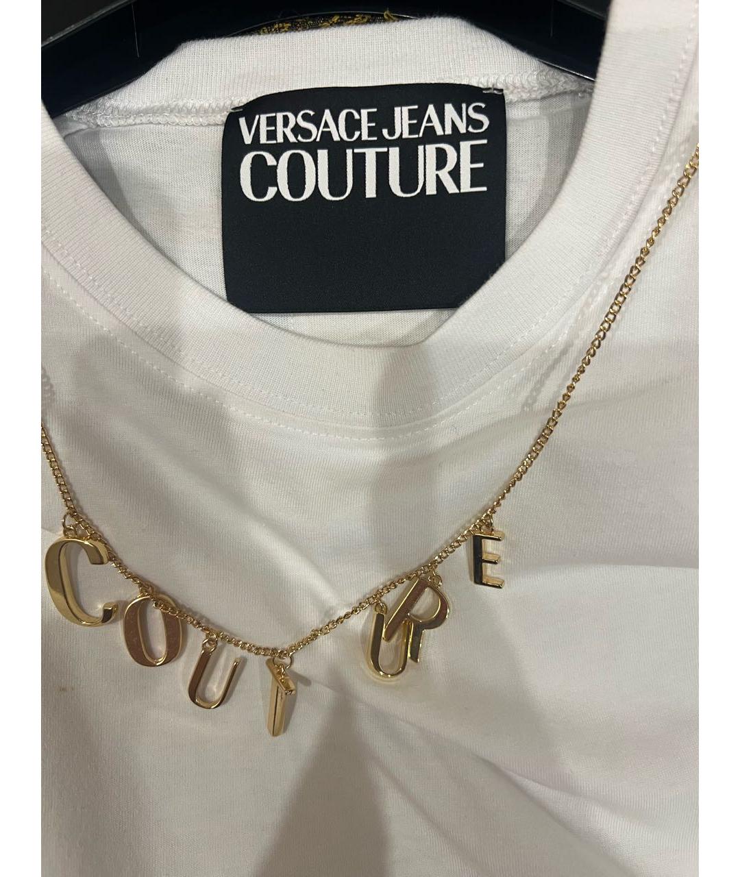 VERSACE Белая хлопковая футболка, фото 6