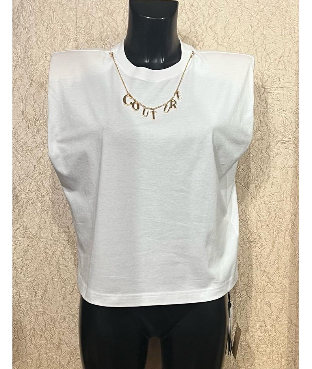 VERSACE Белая хлопковая футболка, фото 9