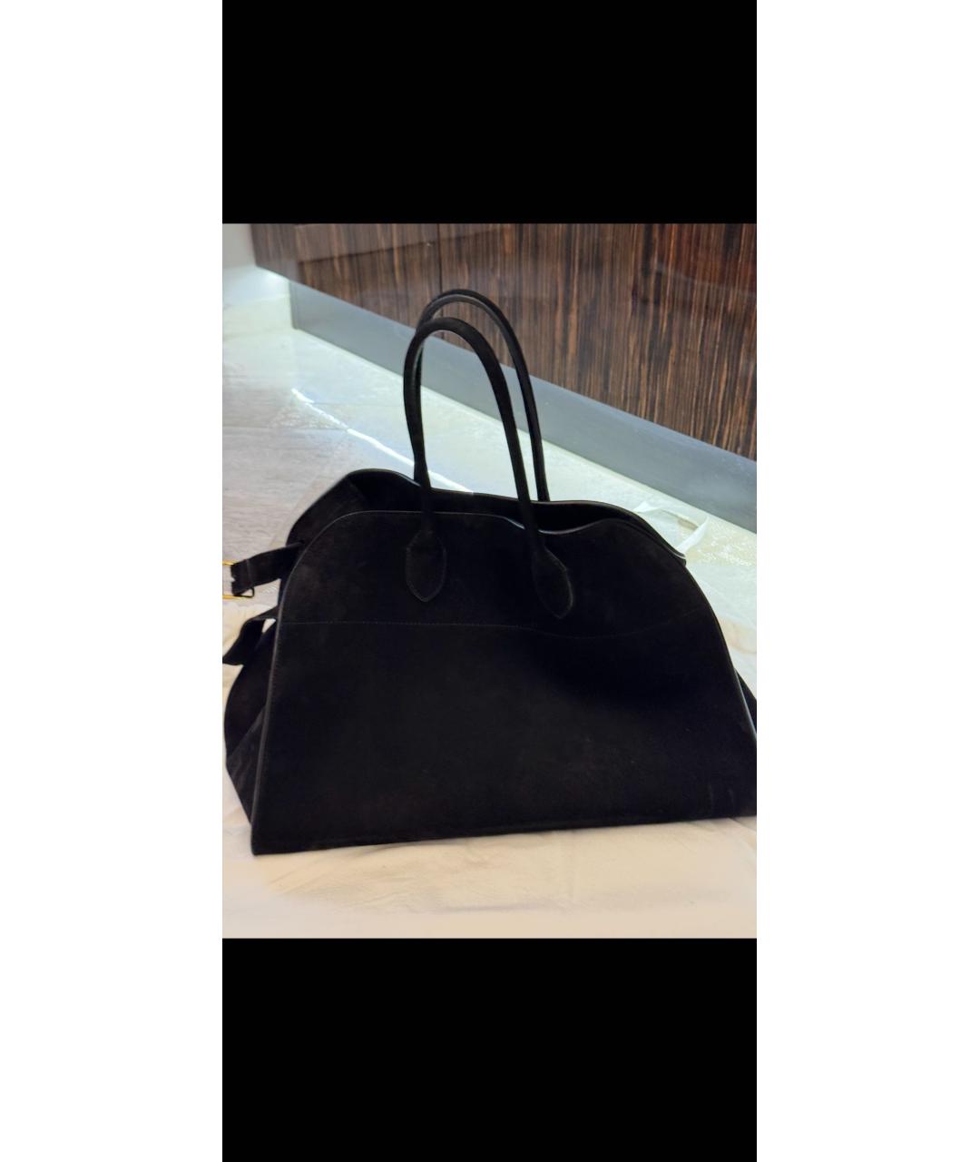 THE ROW Черная замшевая сумка тоут, фото 2