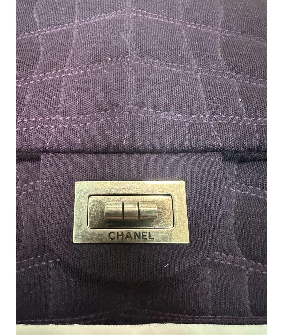 CHANEL Фиолетовая тканевая сумка через плечо, фото 2