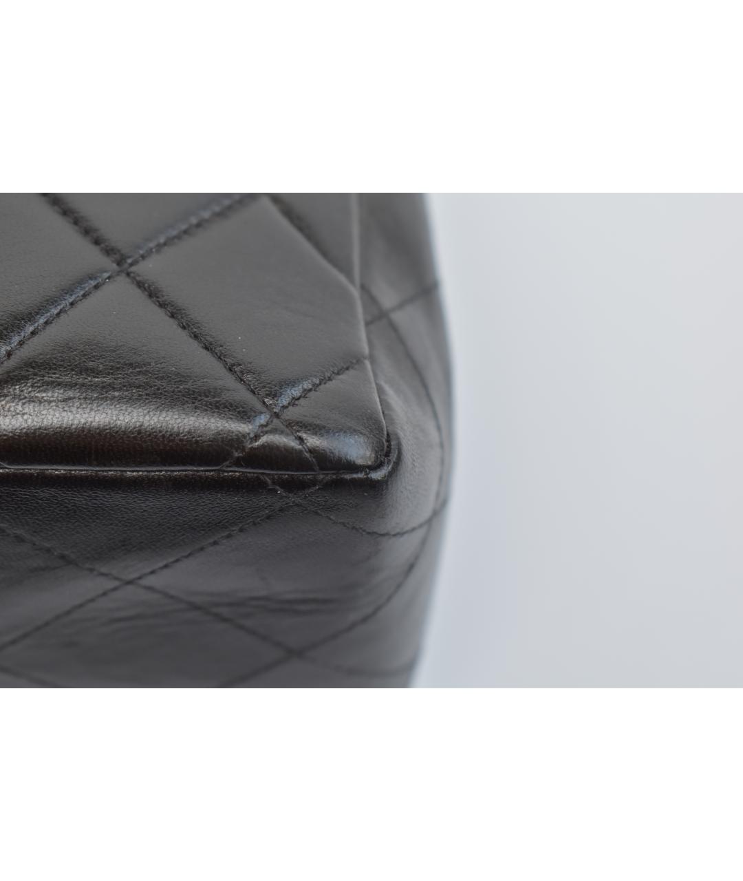 CHANEL Черная кожаная сумка через плечо, фото 7