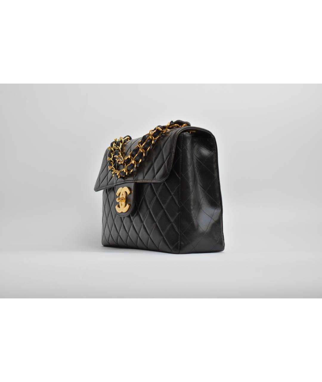 CHANEL Черная кожаная сумка через плечо, фото 2