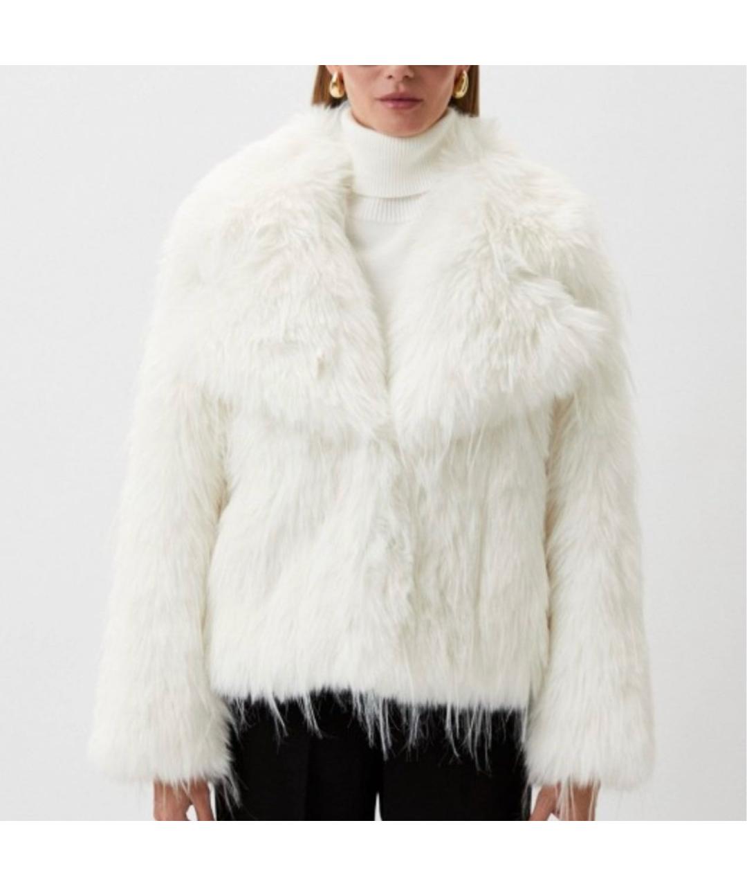 PINKO Белая полиэстеровая шуба, фото 7