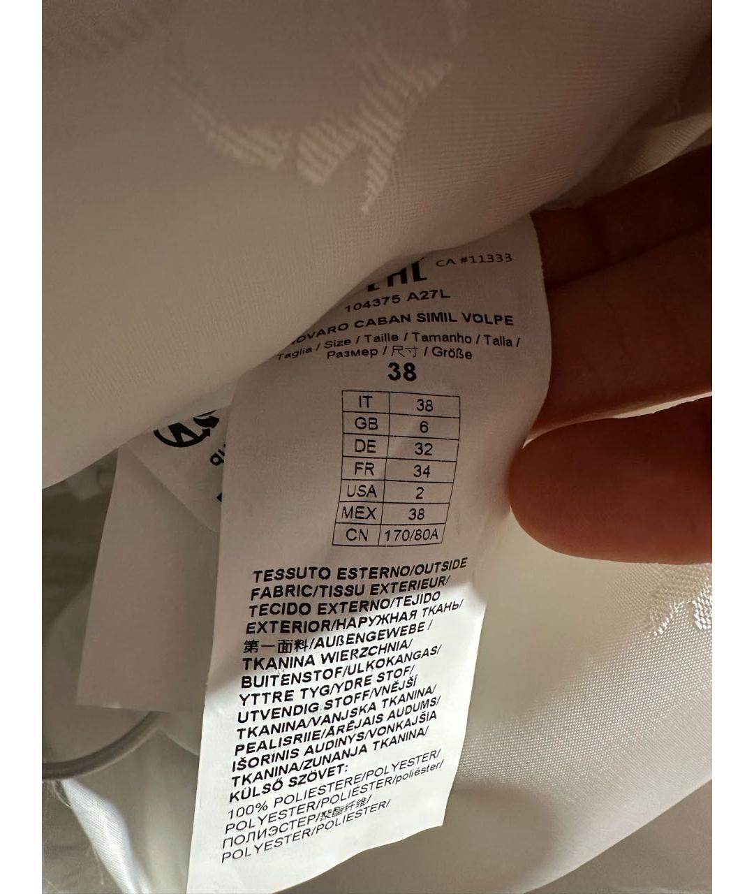 PINKO Белая полиэстеровая шуба, фото 6