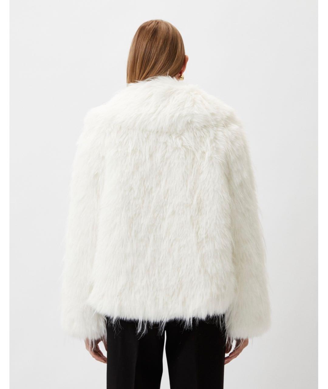 PINKO Белая полиэстеровая шуба, фото 2