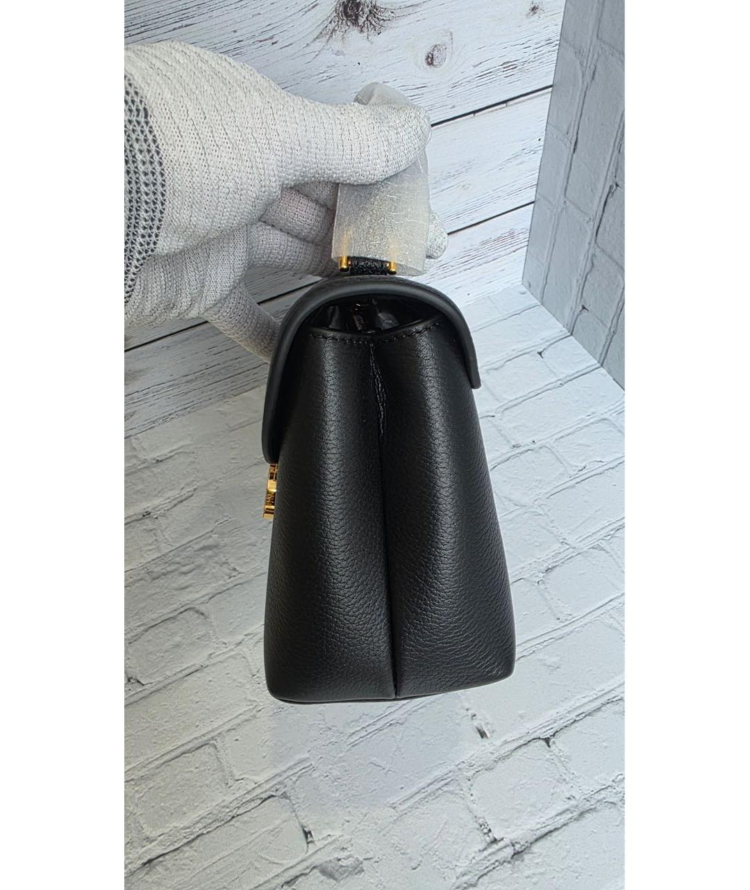 CELINE Черная кожаная сумка с короткими ручками, фото 2