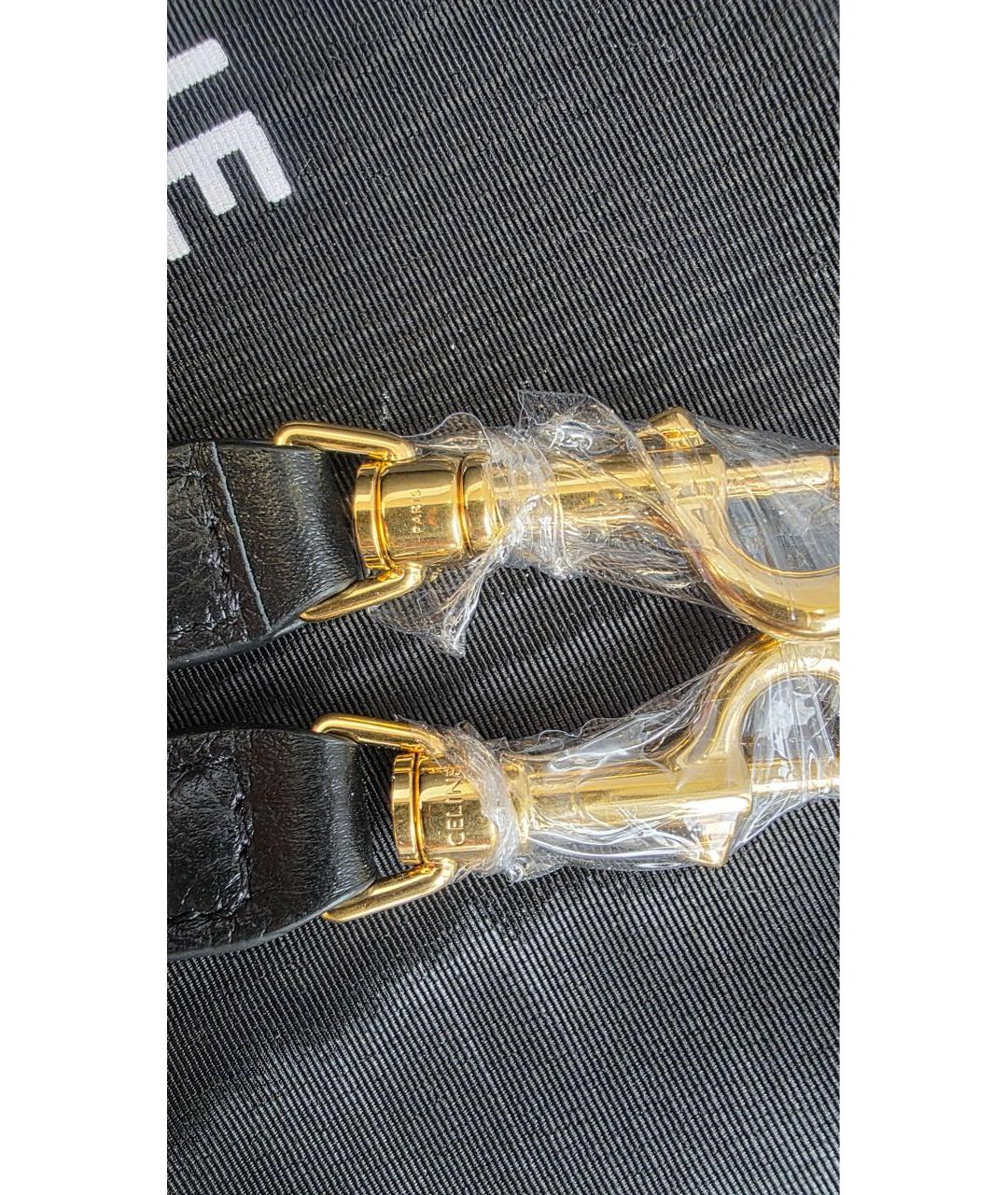 CELINE Черная кожаная сумка с короткими ручками, фото 7