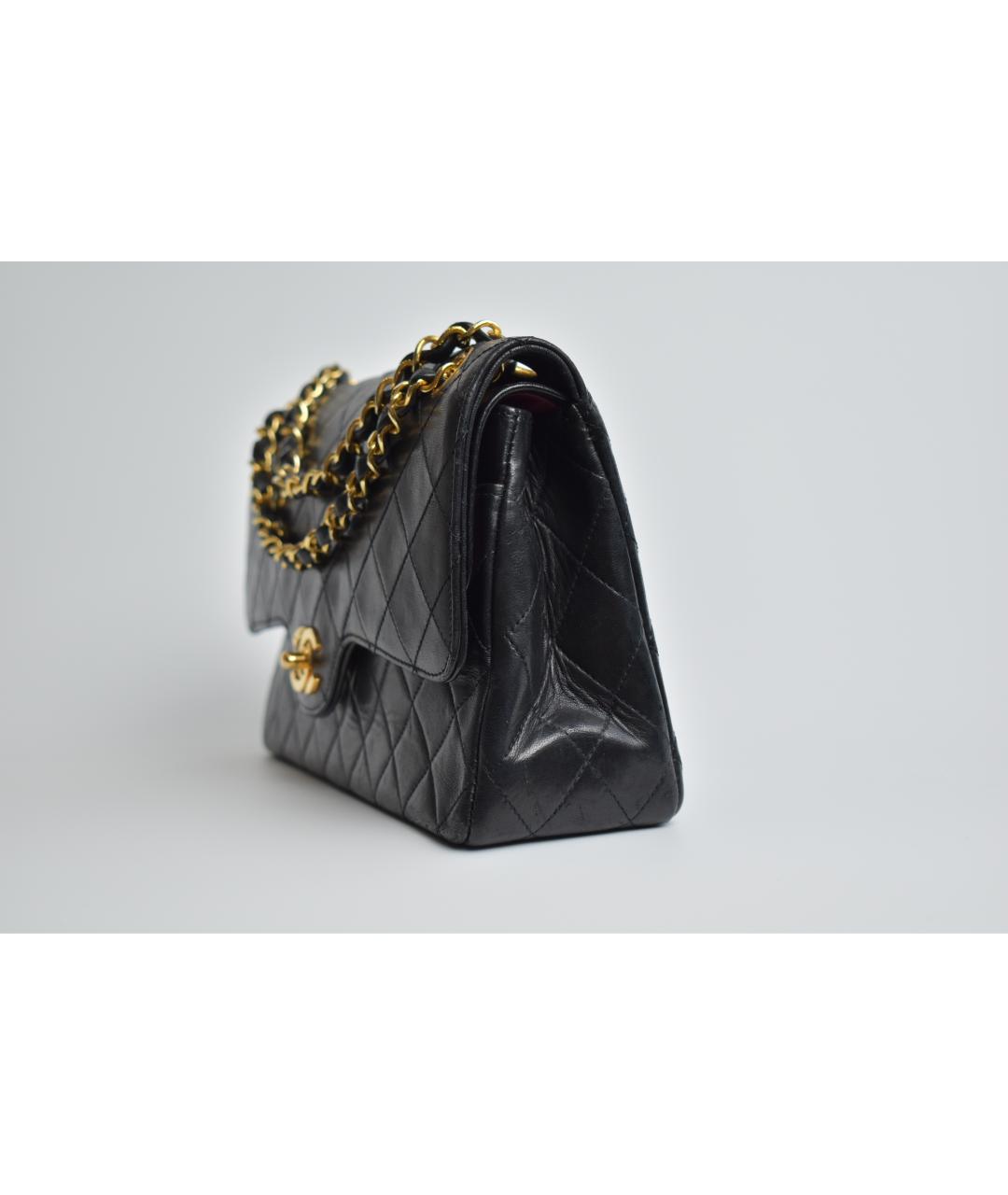 CHANEL Черная кожаная сумка через плечо, фото 2