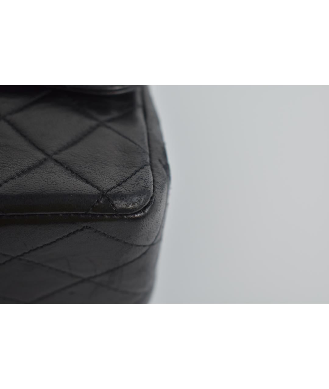 CHANEL Черная кожаная сумка через плечо, фото 5