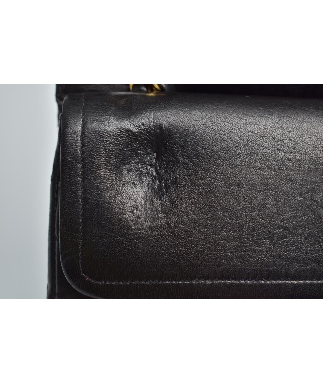 CHANEL Черная кожаная сумка через плечо, фото 7