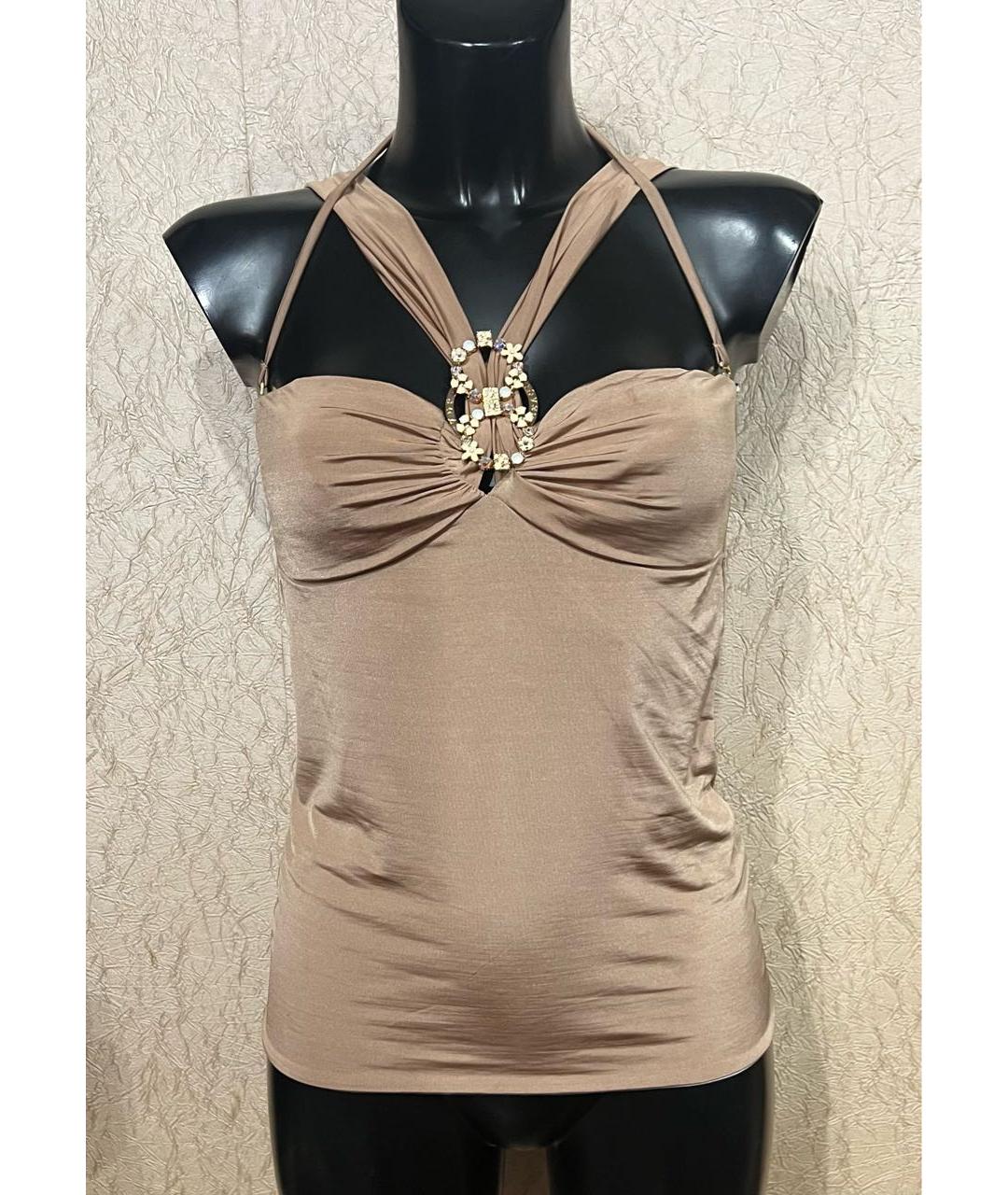 BLUMARINE Бежевая полиамидовая майка, фото 6