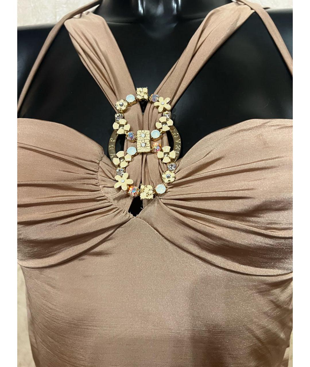 BLUMARINE Бежевая полиамидовая майка, фото 2