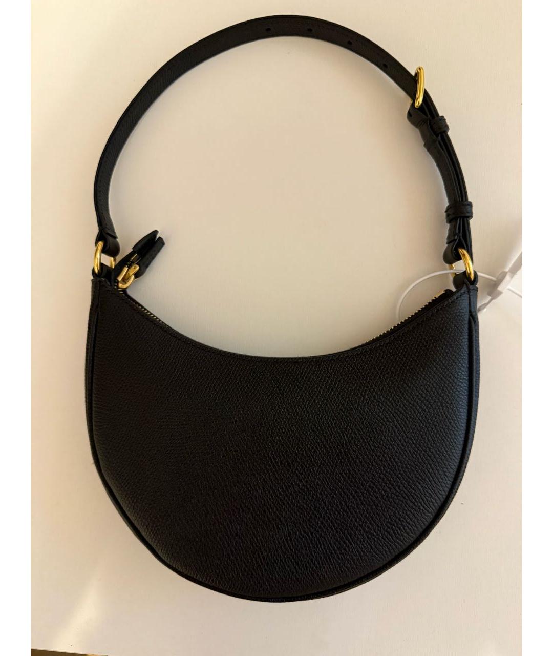 VALENTINO Черная кожаная сумка через плечо, фото 2