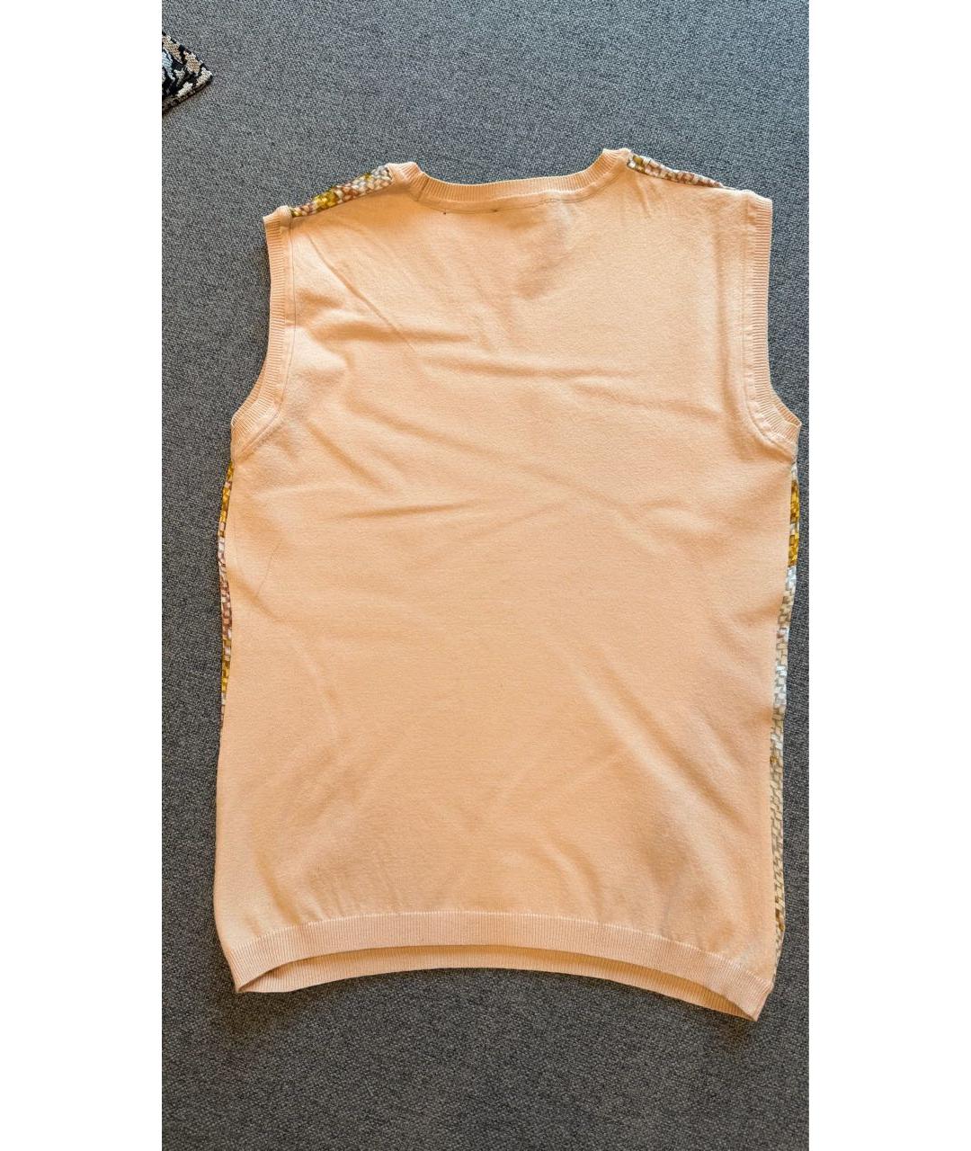 VERSACE COLLECTION Бежевая шелковая майка, фото 2