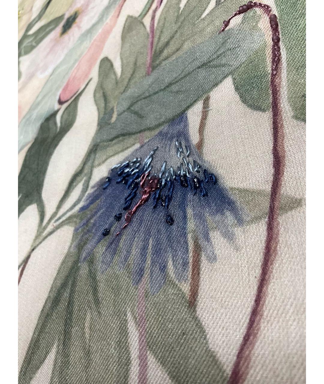 LORO PIANA Бежевый кашемировый шарф, фото 3