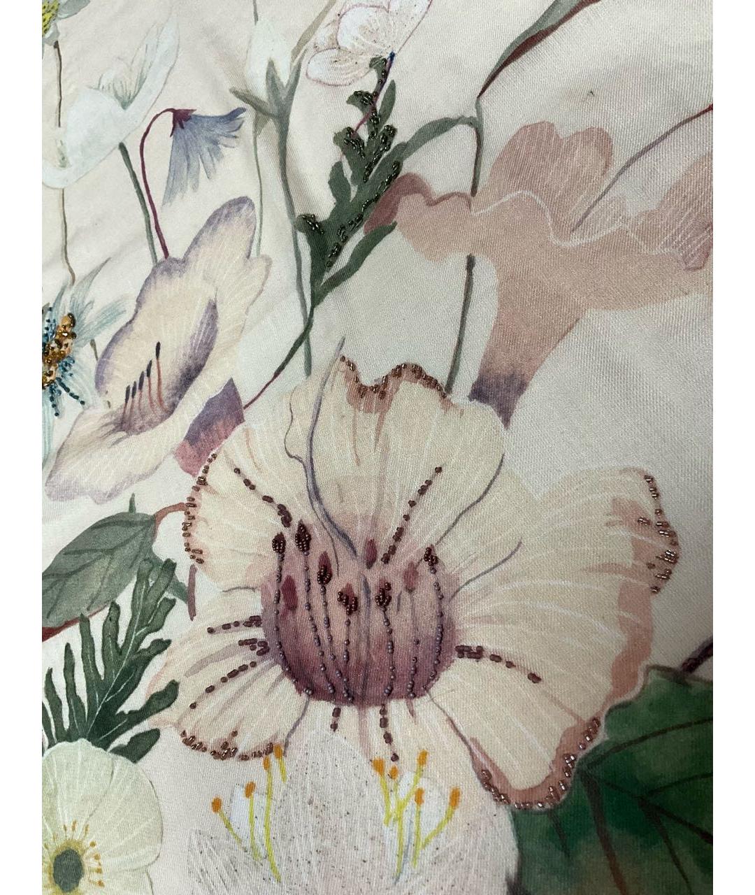 LORO PIANA Бежевый кашемировый шарф, фото 2