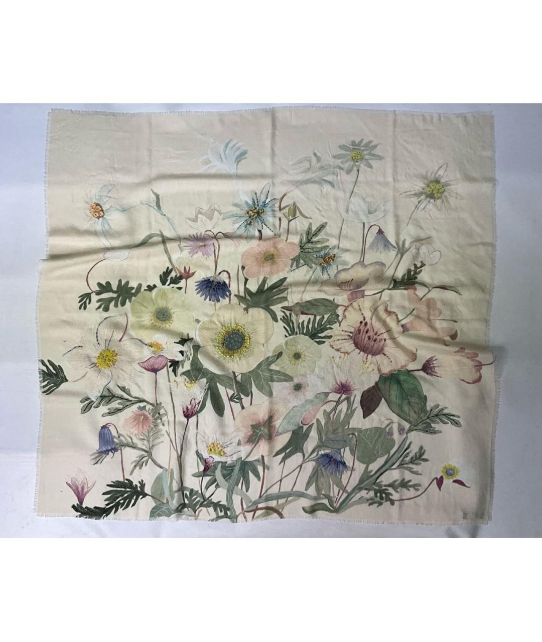 LORO PIANA Бежевый кашемировый шарф, фото 8