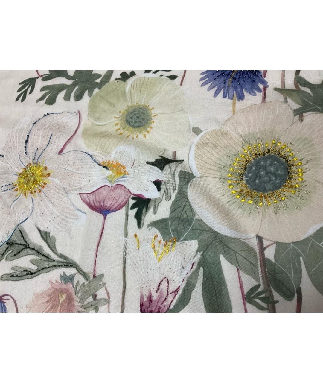 LORO PIANA Бежевый кашемировый шарф, фото 4