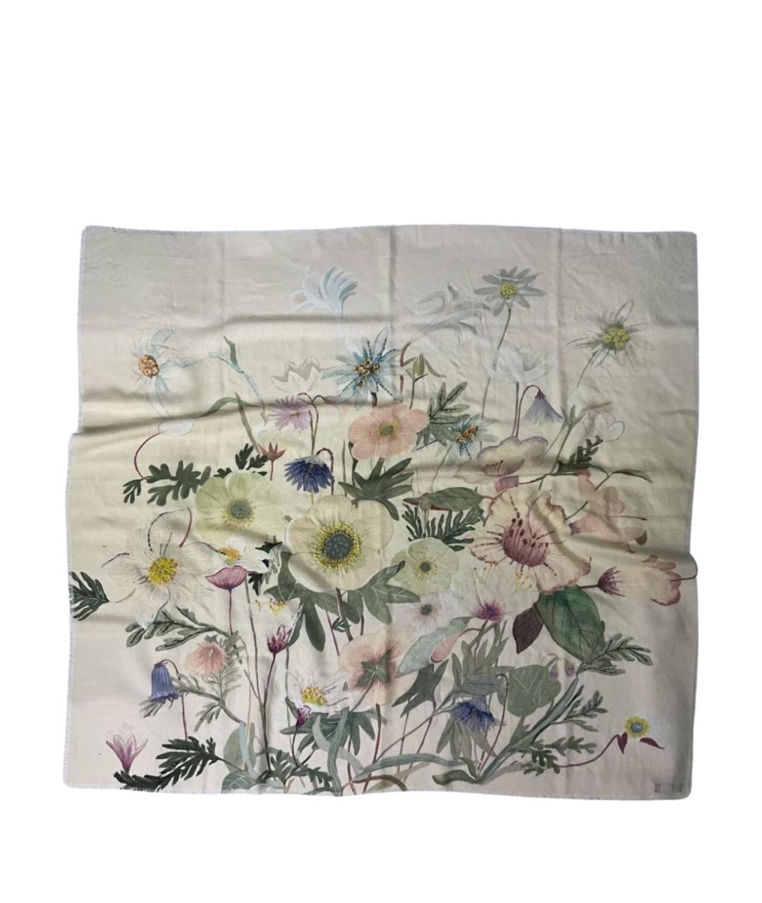 LORO PIANA Бежевый кашемировый шарф, фото 9