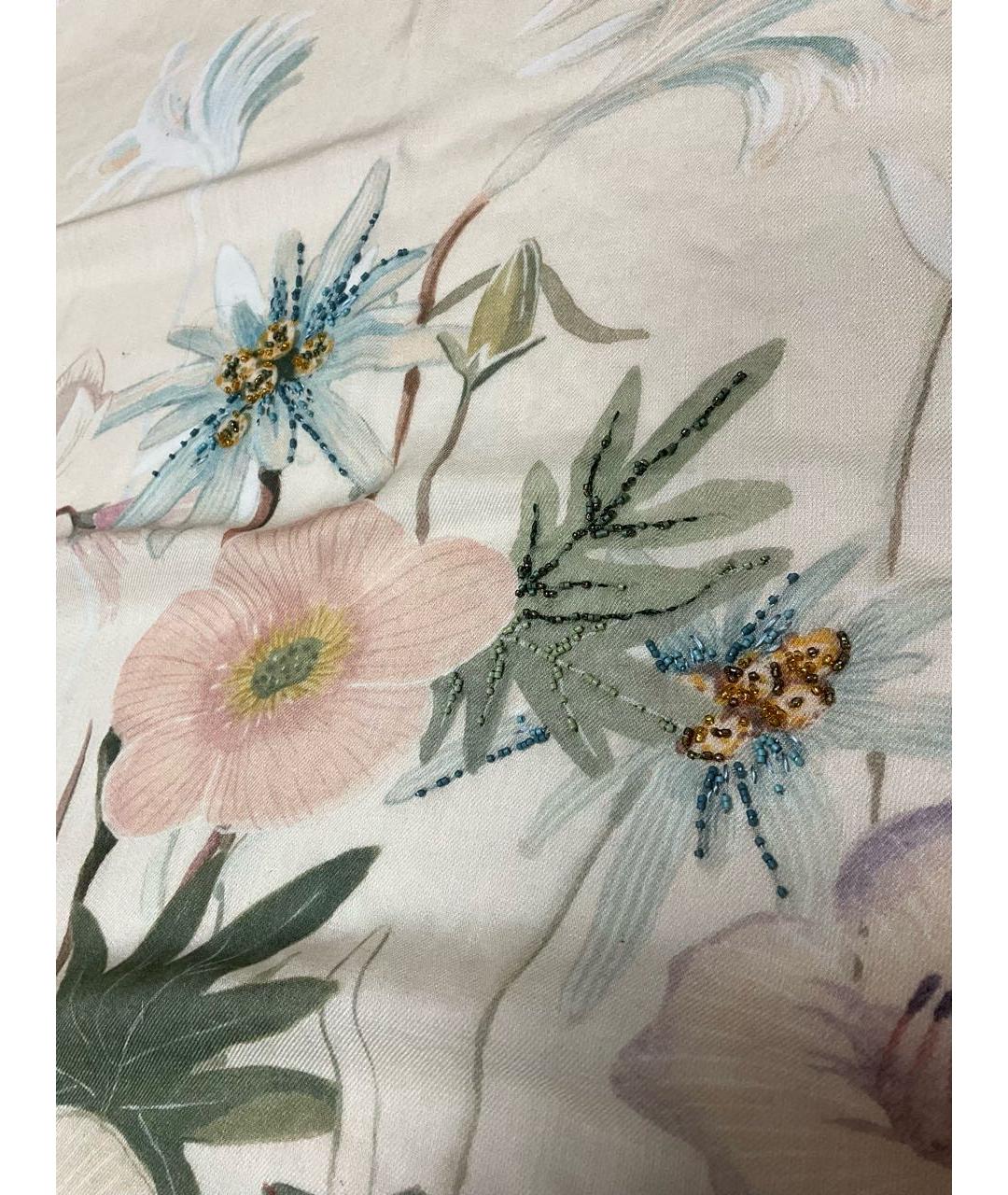 LORO PIANA Бежевый кашемировый шарф, фото 5