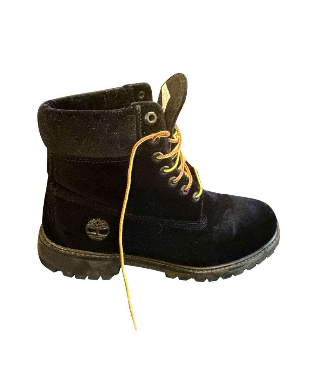 OFF-WHITE Черные замшевые высокие ботинки, фото 1