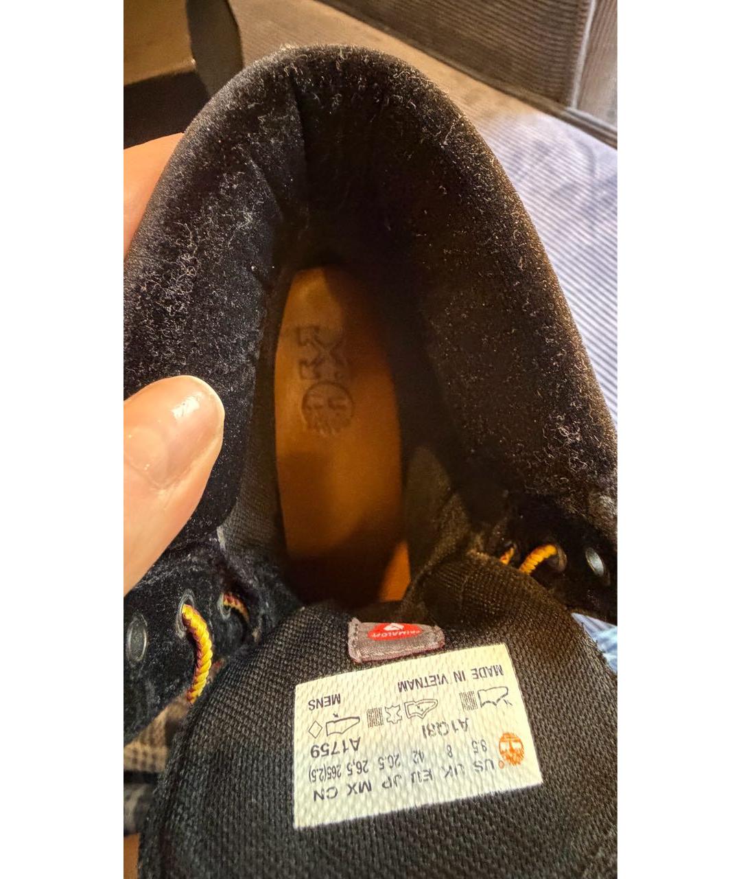 OFF-WHITE Черные замшевые высокие ботинки, фото 4