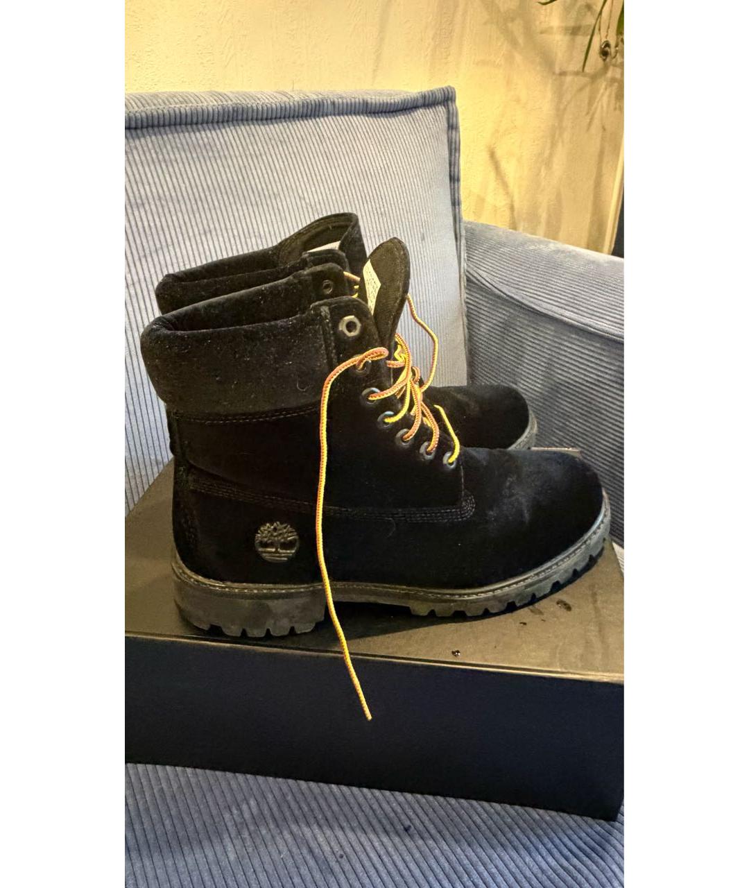 OFF-WHITE Черные замшевые высокие ботинки, фото 6