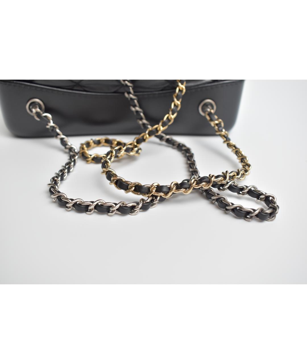 CHANEL Черный кожаный рюкзак, фото 8